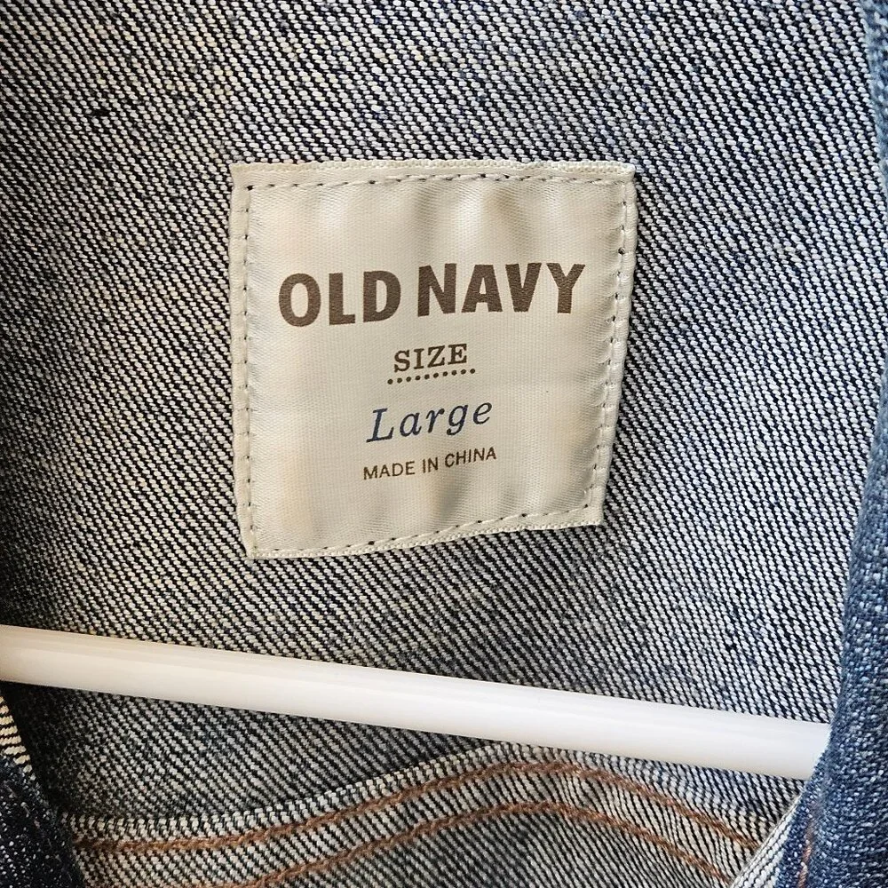 Old Navy Women's Denim/Jean Jacket, Sz Large - Picture 3 of 12